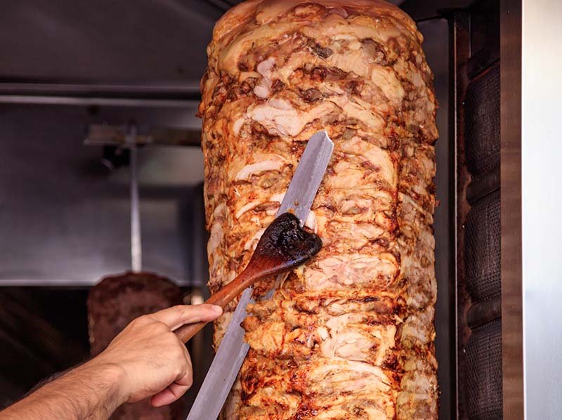 Gyros carved by hand